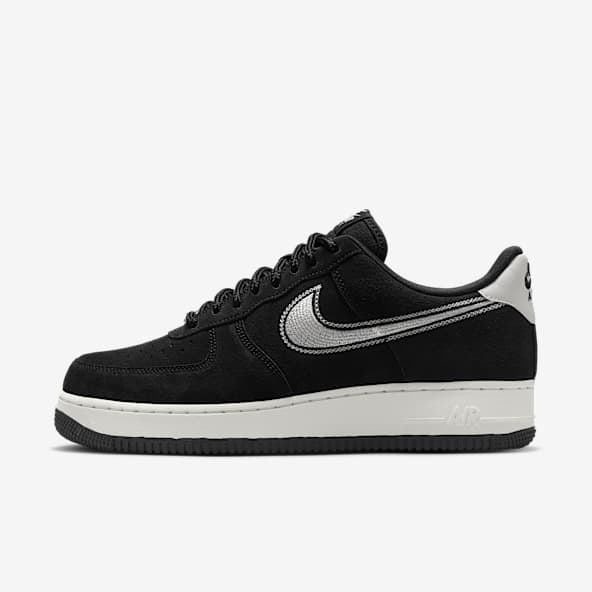 Black Air Force 1 Low Top Shoes. Nike